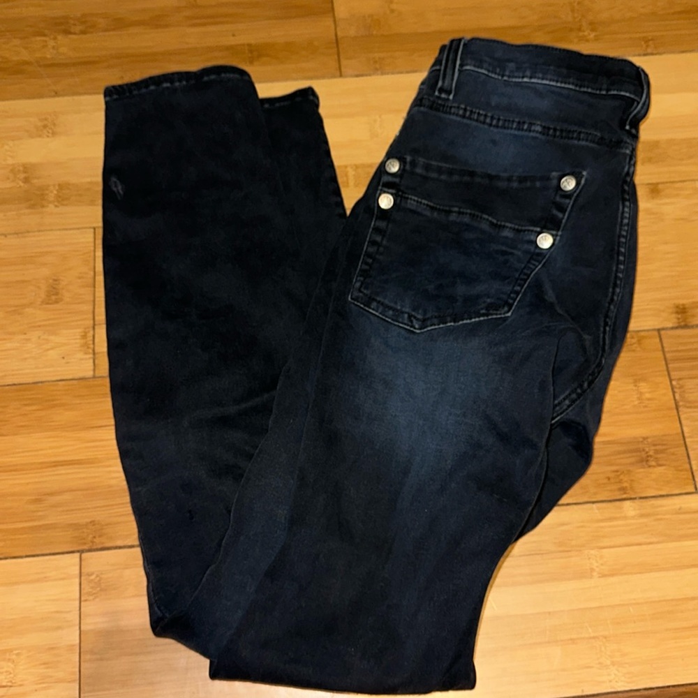 dark blue jeans